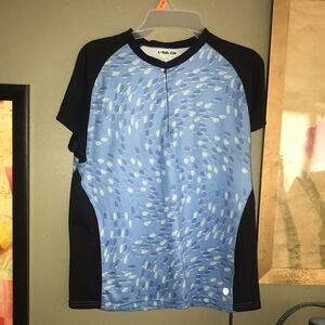 EUC WOMENS LARGE PEARL IZUMI QUARTER ZIP TOP
